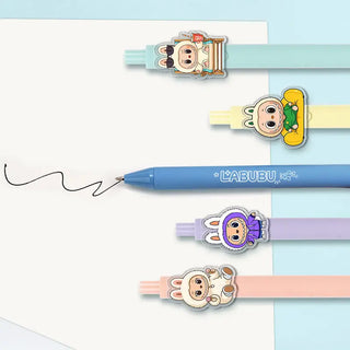 Labubu Cartoon Patch Press Gel Ink Pen