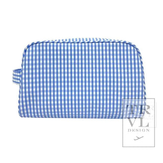 TRVL - Stowaway Sky Gingham Toiletry Bag
