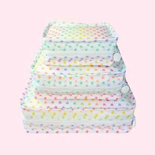 Sweetheart Gloss Zipper Pouches