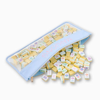 Oh My Mahjong Light Blue Bamboo Mahjong Bag