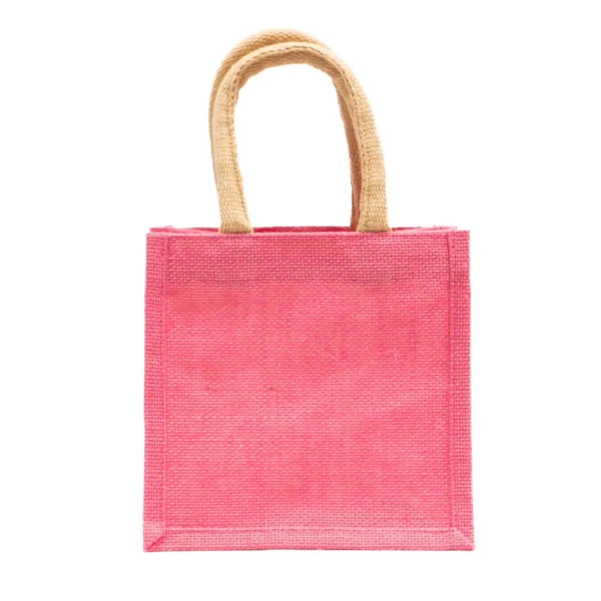 Jute Petite Gift Bag - Pink