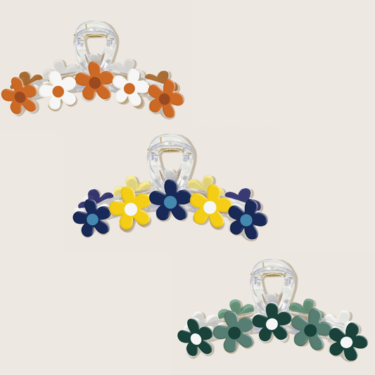 Flower Hair Clips- Multiple Colors Available!
