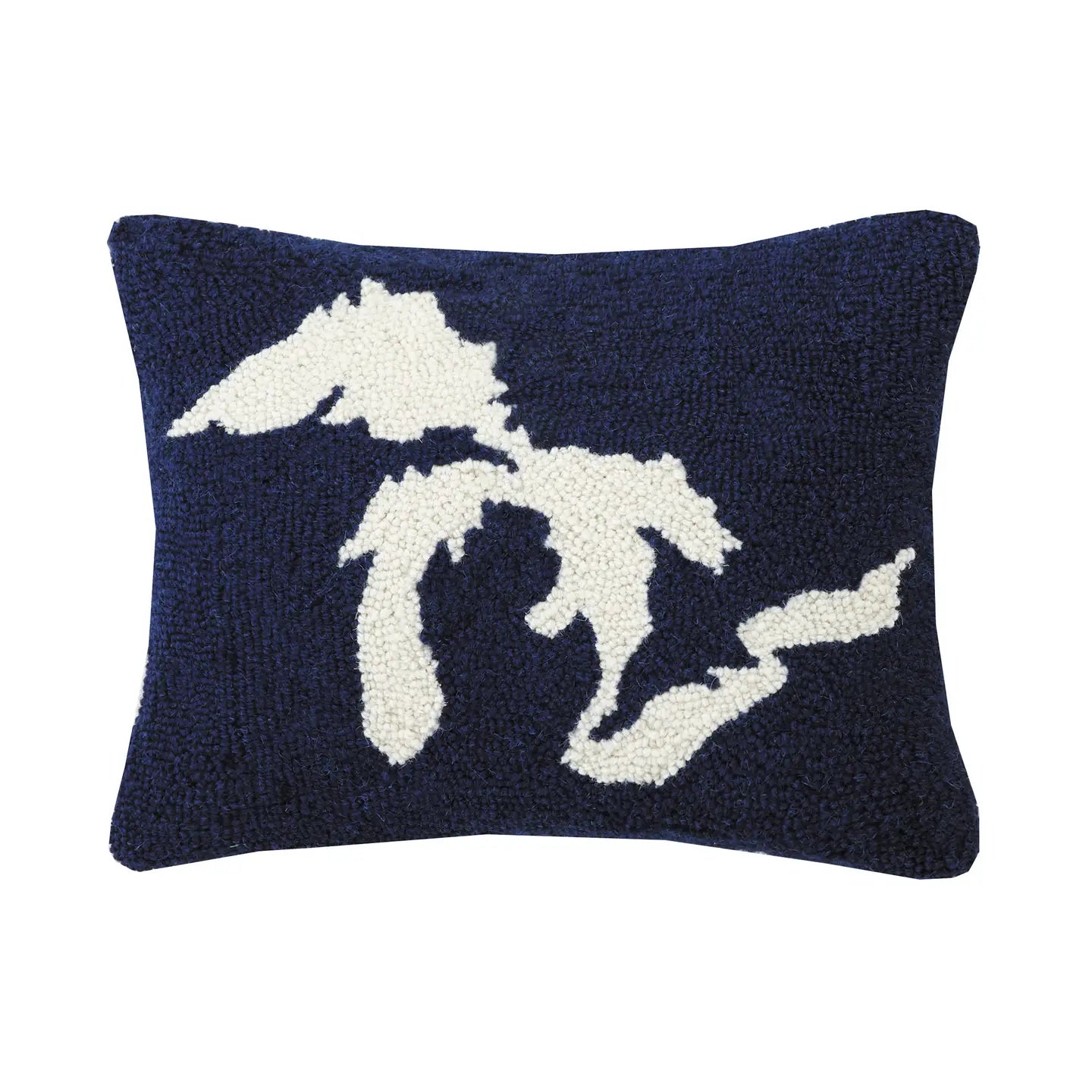 Great Lakes Hooked Pillow