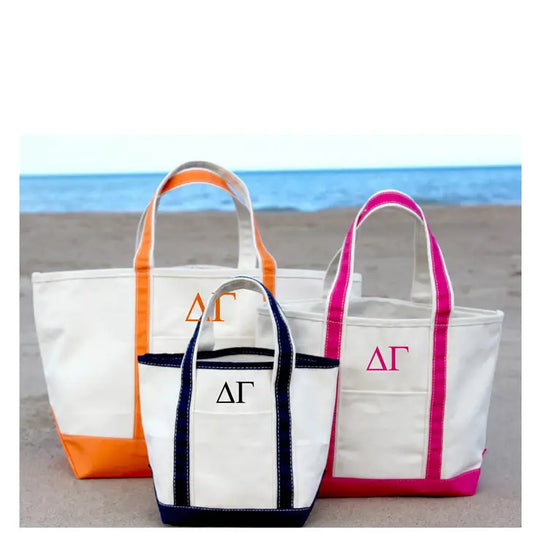 Delta Gamma Cotton Canvas Boat Tote