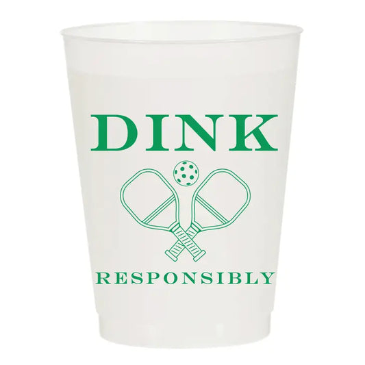 Dink Responsibly Pickleball Frosted Cups