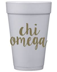 Chi Omega Gold Script