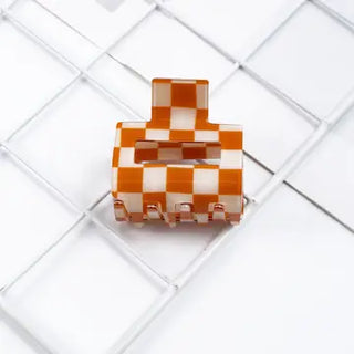 Acrylic Checkerboard Hair Clip