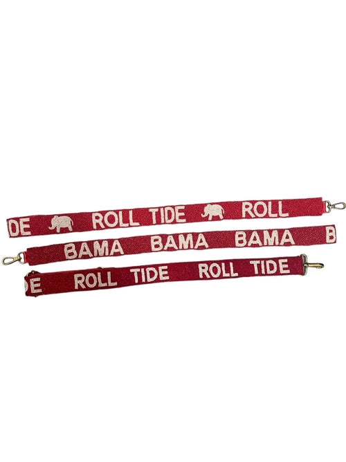 Roll Tide With Elephants Beaded Purse Strap