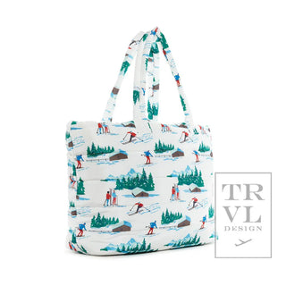 Luxe Ski Hit the Slopes Puffer Tote Bag