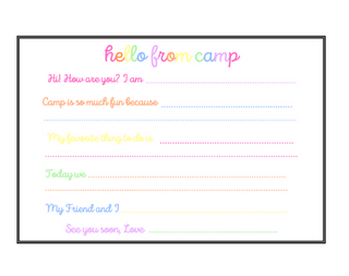 Hello From Camp Pastel Stationary
