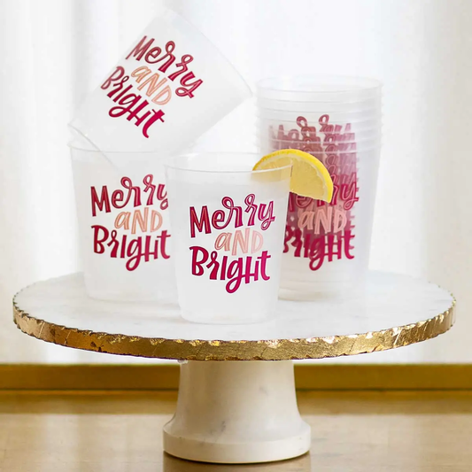 Merry & Bright Frosted Cups