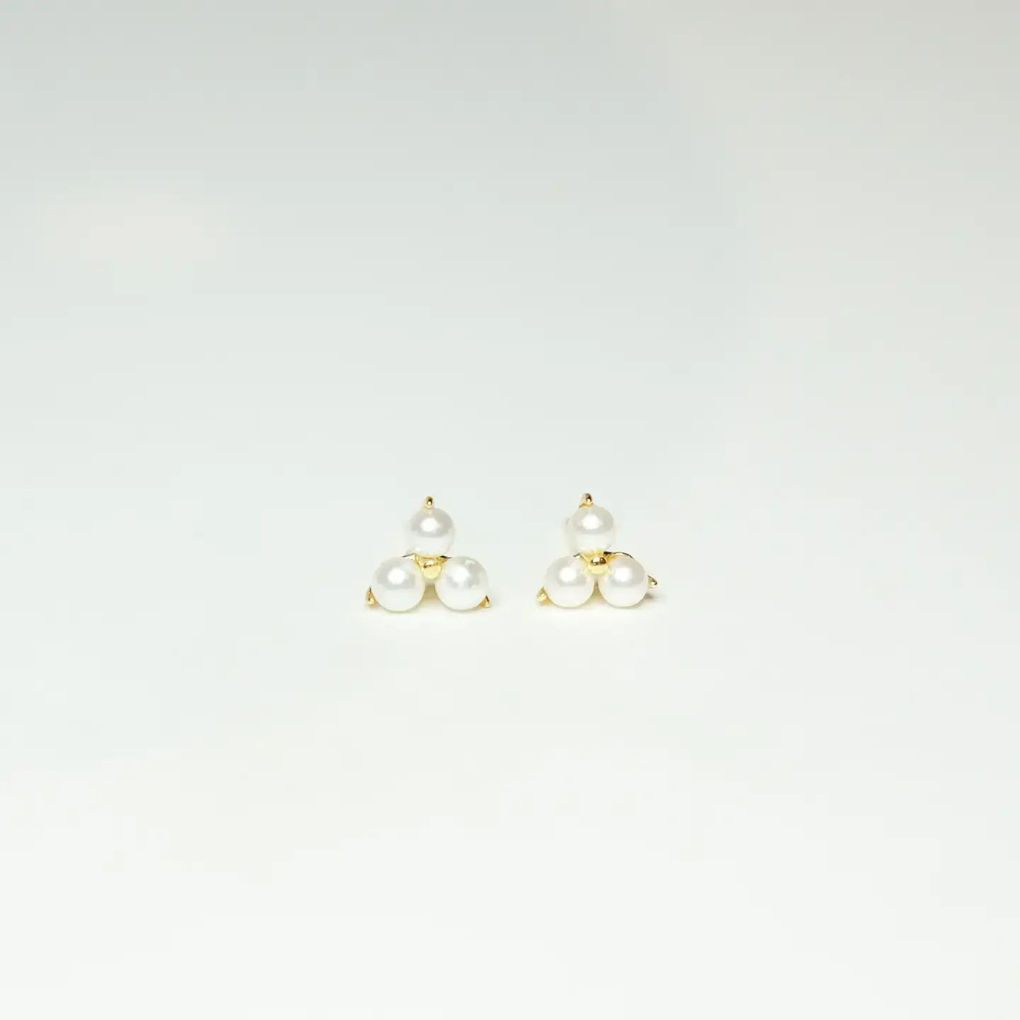 Pearl Trio Stud Earrings