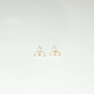 Pearl Trio Stud Earrings