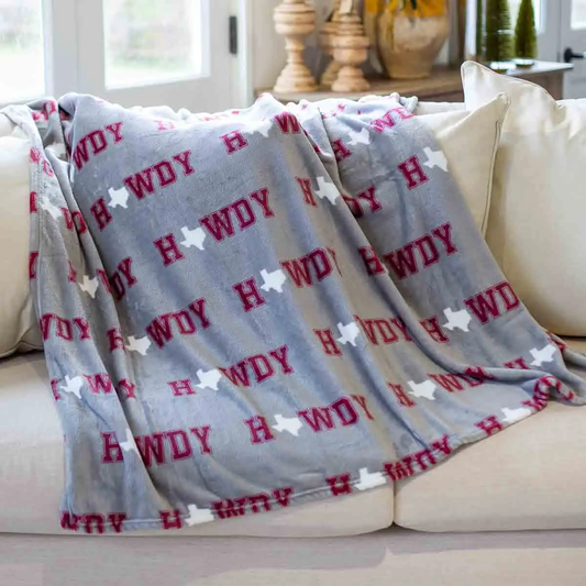 Howdy Texas Throw Blanket