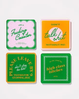 Snarky Coasters Green