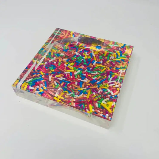 Acrylic Block Sprinkle Candy Dish