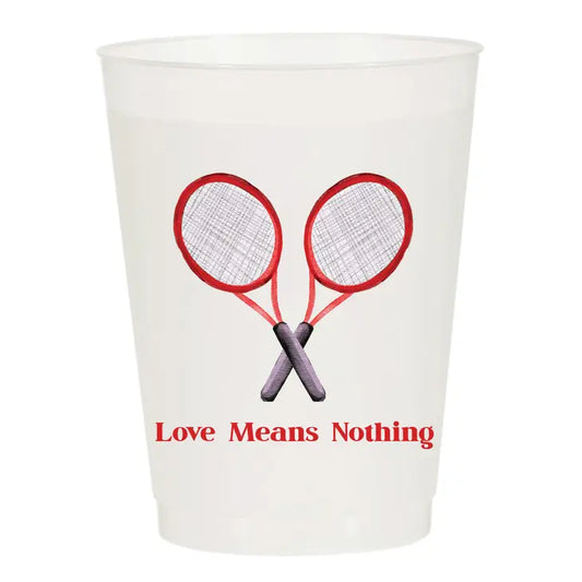 Love Means Nothing Tennis Frosted Cups