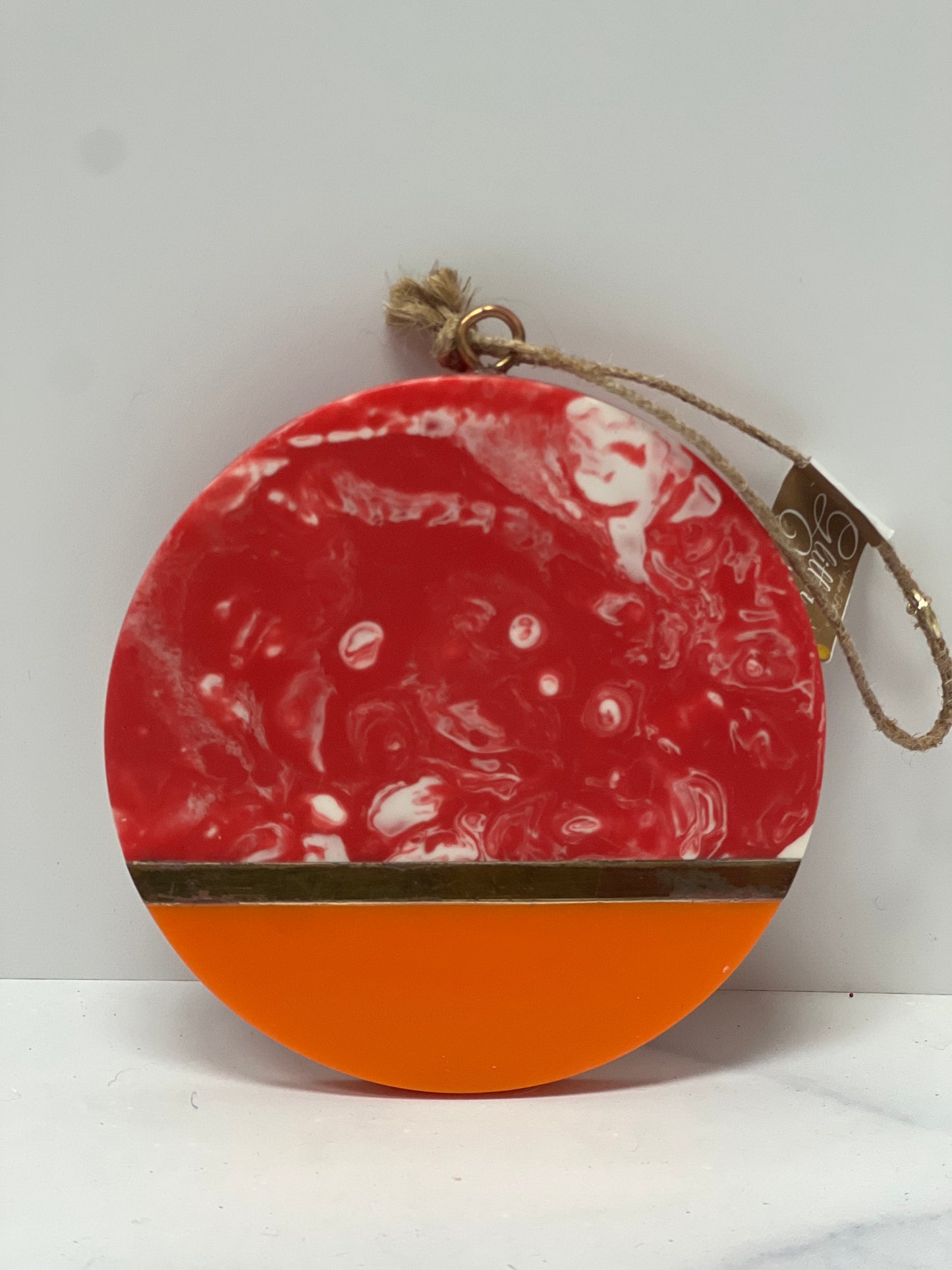 Resin Disk Ornament by Glitterville