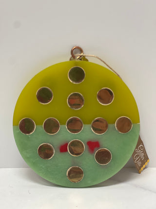 Resin Disk Ornament by Glitterville