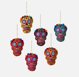 Felt Sugar Skull Ornament