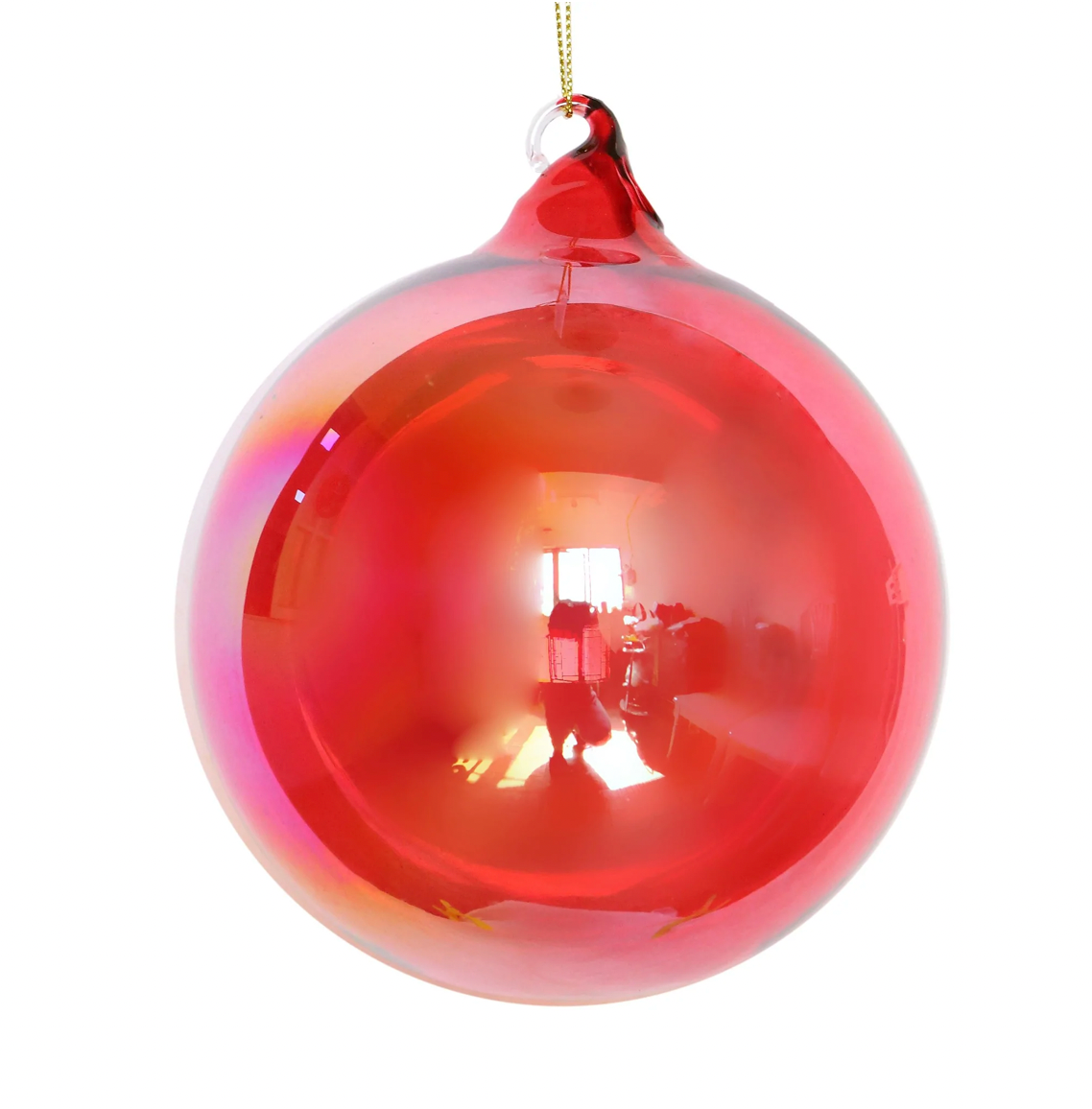 Jim Marvin Bubblegum Glass Ornaments Red 