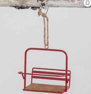 Metal Ski Lift Ornament